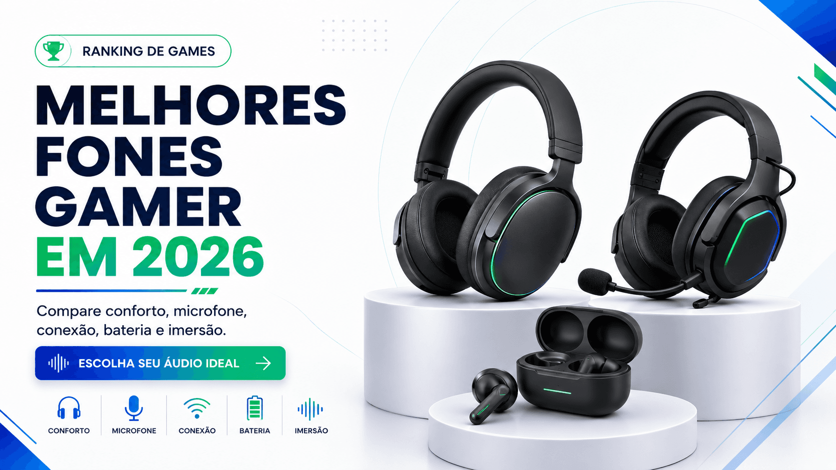Ranking de fones gamer para comprar em 2026