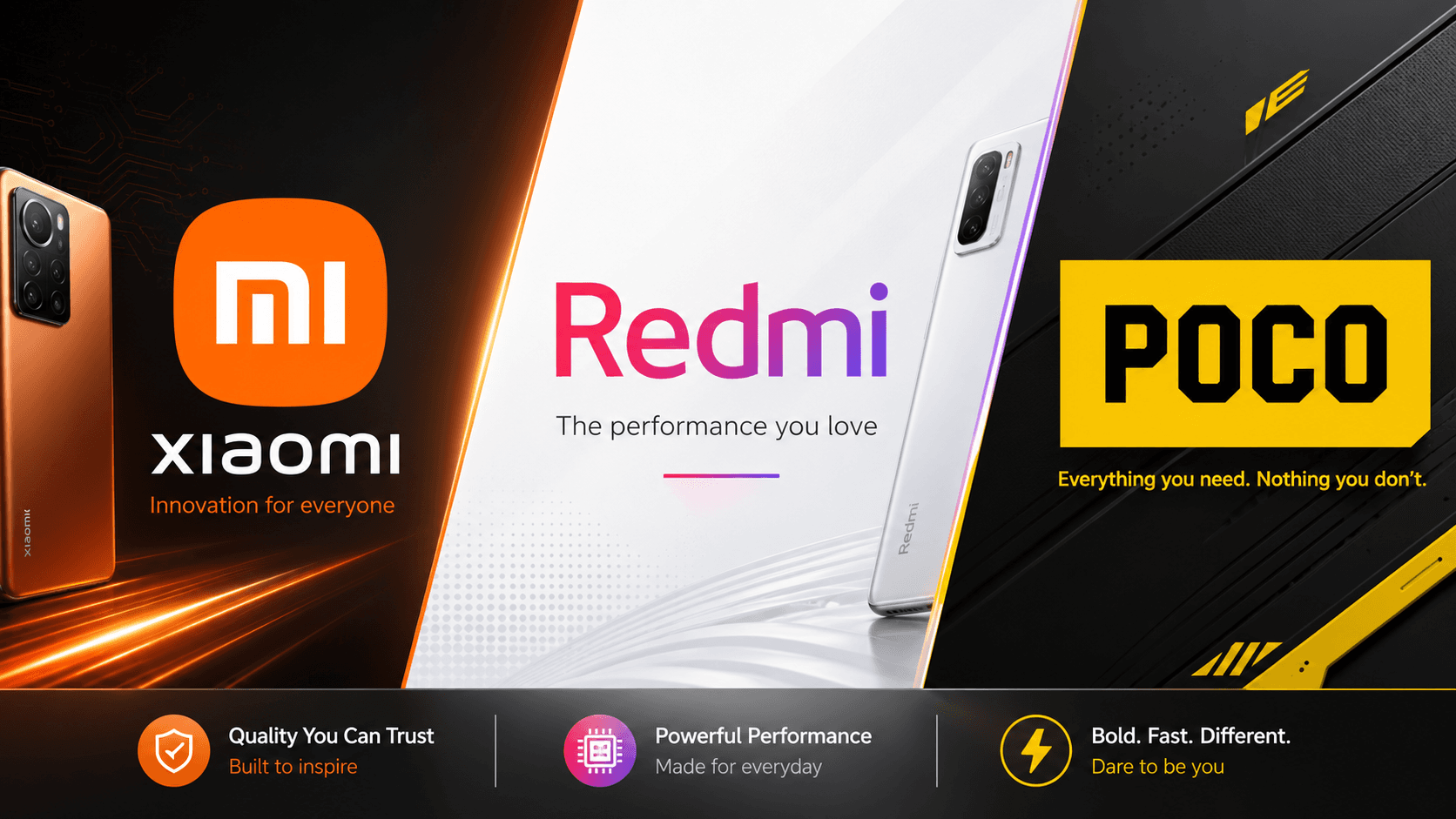 Celulares Xiaomi Redmi e POCO