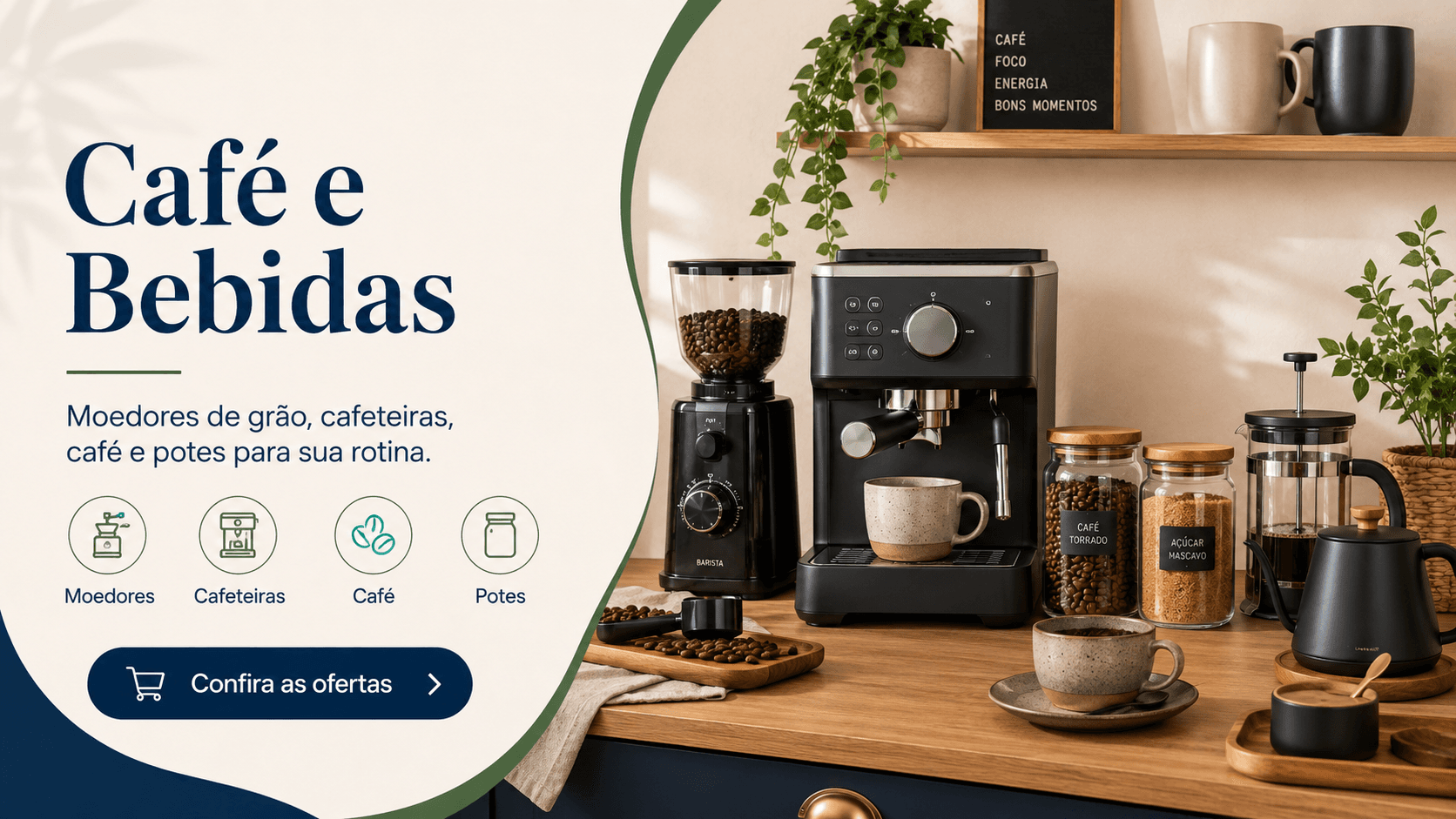 Café e bebidas no SmartCompra AI