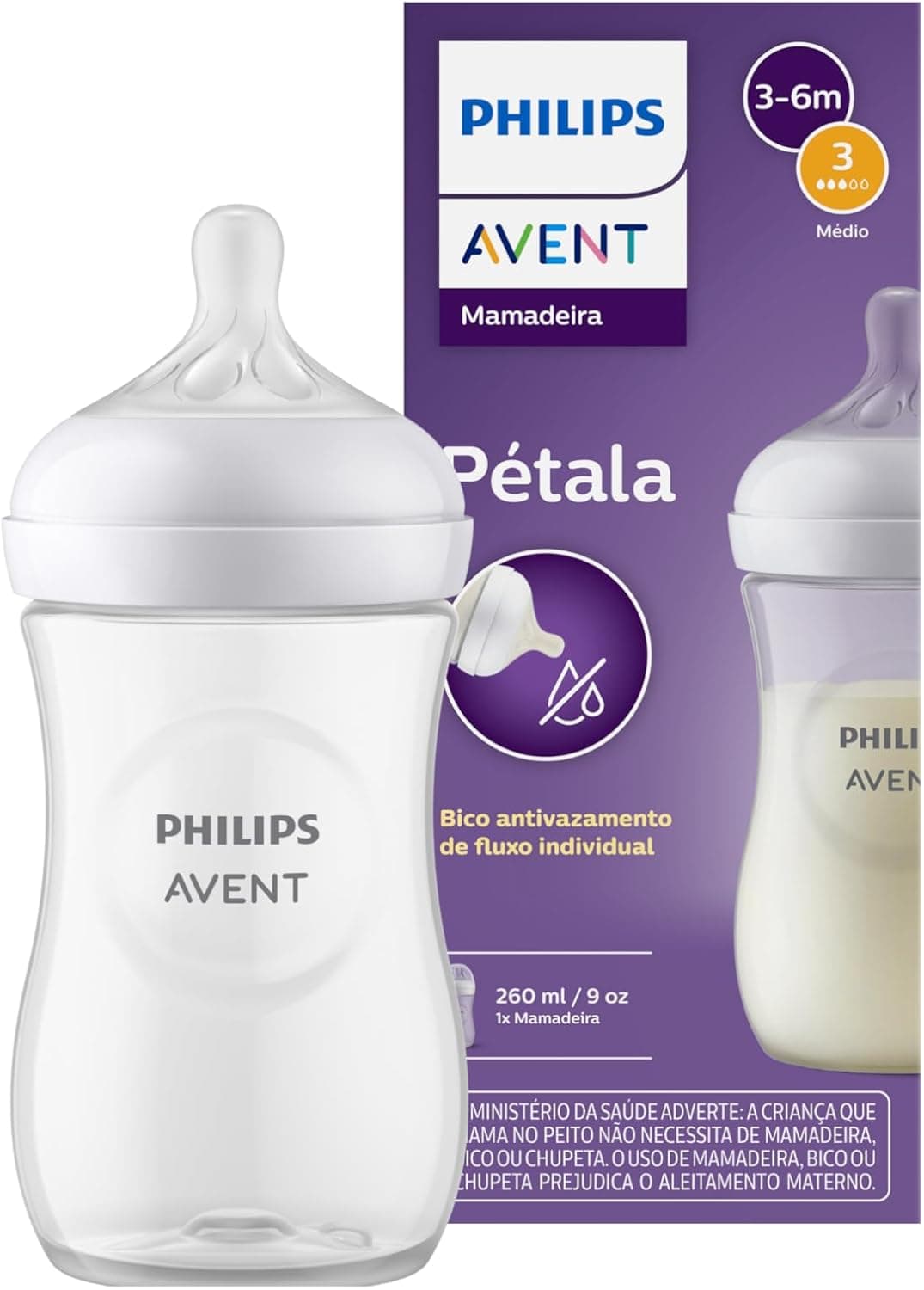 Mamadeira Philips Avent Pétala 3.0 260 ml - imagem do produto