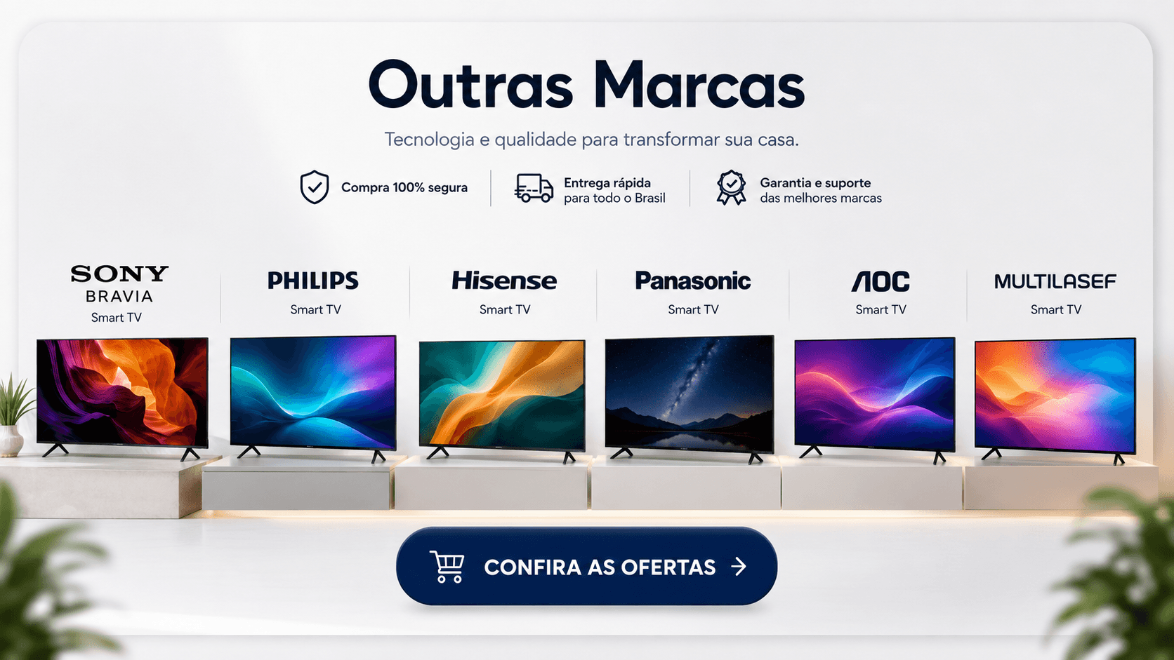 Smart TVs de outras marcas no SmartCompra AI